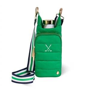 NEW WANDERFULL women's nylon golf embroidery hydrobag in kelly green